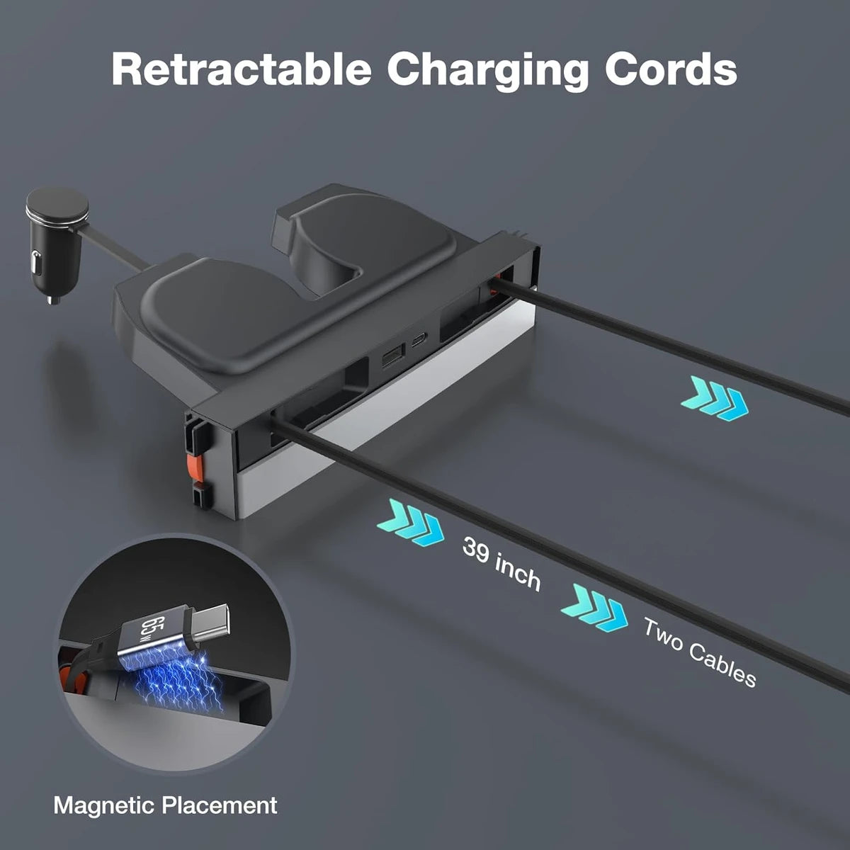 Für Tesla Model Y Juniper 2025, einziehbare Mittelkonsole, USB-Hub, Modell 3, Highland Phone-Ladegerät, Schnelllade-Dockingstation