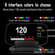 HD C1 OBD2 HUD Auto Head-Up-Display mit GPS, Digitale Geschwindigkeitsanzeige, KMH/MPH, RPM & Übergeschwindigkeitsalarm, Plug & Play