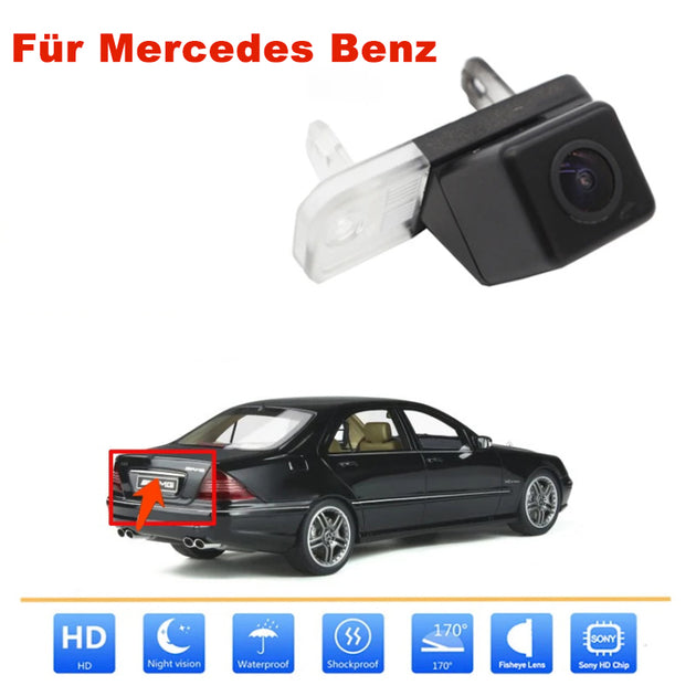 CCD HD Nachtsicht Rückfahrkamera für Mercedes-Benz S-Klasse W220, C-Klasse W203, E-Klasse W211, CLK-Klasse W209, SLK R171 (1998–2011)