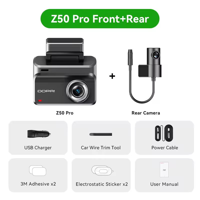 DDPAI Dash Cam Z50 Pro 4K UHD 3 "IPS Display Gebaut-in GPS ADAS Dual-kanal Auto DVR Wi-Fi 24H Parkplatz Monitor Dashcam
