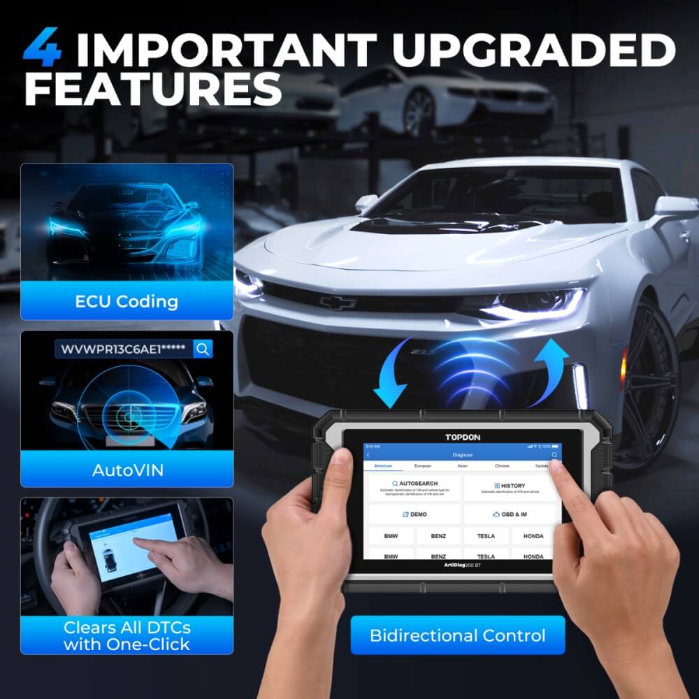 TOPDON Artidiag900BT OBD2 Diagnosegerät für Fahrzeugsysteme