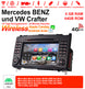 Android Autoradio für Mercedes Benz A-Klasse W169, B-Klasse W245 und Vito 2005-2012 mit Wireless CarPlay, Android Auto & DAB+