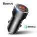 Baseus 36W Dual USB Quick Charge QC 3,0 Auto Ladegerät USB Typ-C PD Schnelle Ladegerät