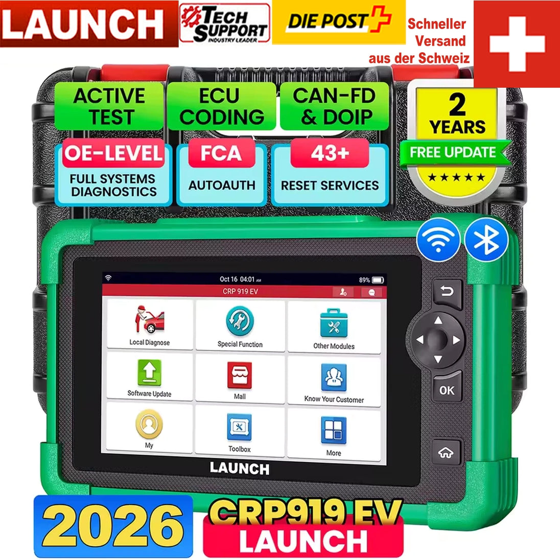 LAUNCH X431 CRP919 EV OBD2 Diagnosegerät für Fahrzeugsysteme