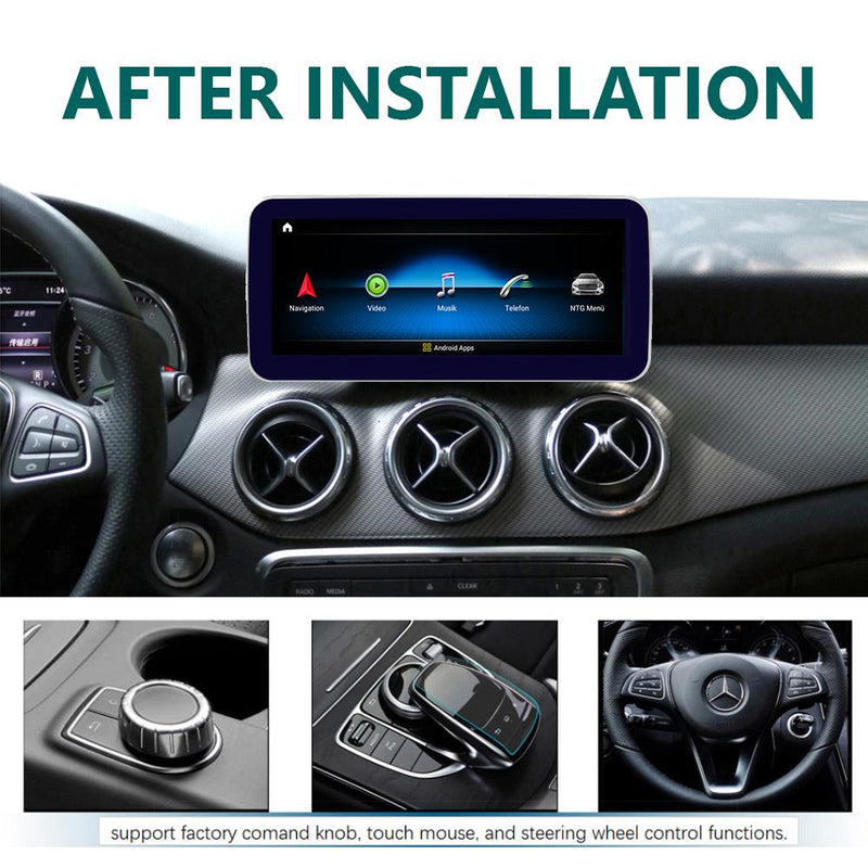 Android Autoradio für Mercedes Benz A-Klasse W176, C-Klasse C117/X117 und CLA C117/X117 2013-2016 mit Wireless CarPlay, Android Auto & DAB+
