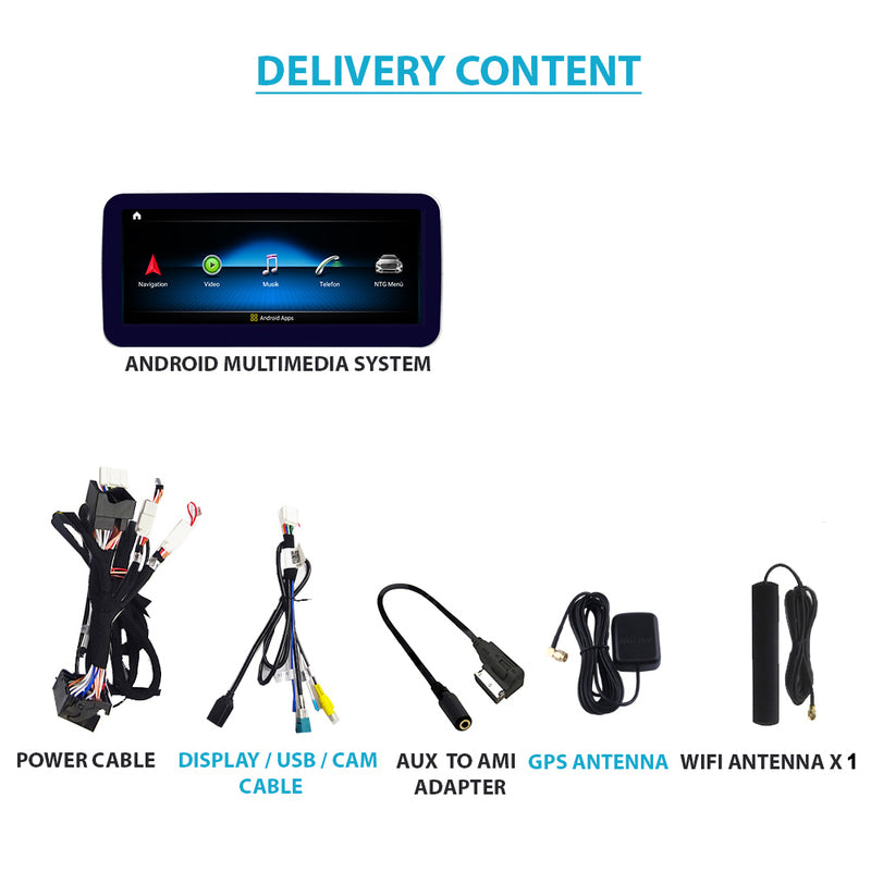 Android Autoradio für Mercedes Benz A-Klasse W176, C-Klasse C117/X117 und CLA C117/X117 2013-2016 mit Wireless CarPlay, Android Auto & DAB+