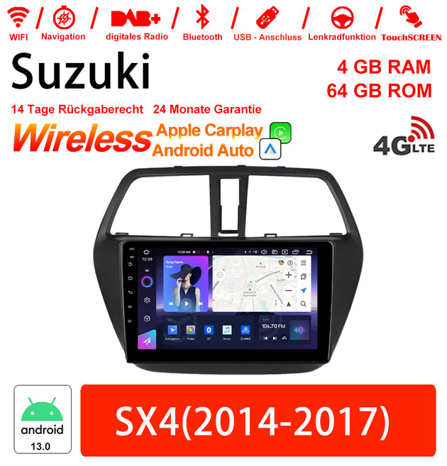 Android Autoradio für Suzuki SX4 (2014-2017) mit Wireless CarPlay & Android Auto