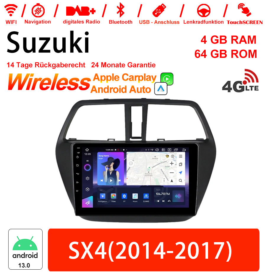 Android Autoradio für Suzuki SX4 (2014-2017) mit Wireless CarPlay & Android Auto