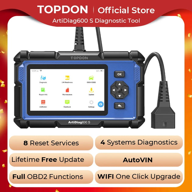 TOPDON ArtiDiag600S OBD2 Diagnosegerät für Fahrzeugsysteme
