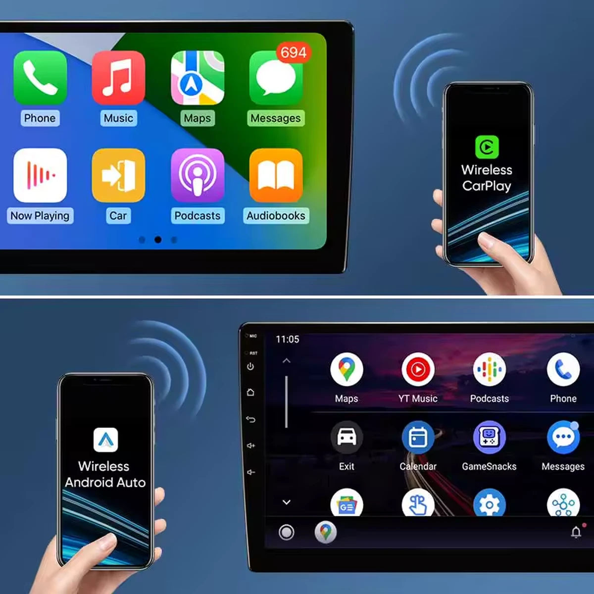Android Autoradio 9 Zoll für Opel Corsa 2015-2016 mit Wireless CarPlay & Android Auto