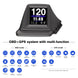 HUD OBD2 + GPS Auf-board Computer Head up Display Auto-tachometer Turbo Öl Druck Wasser Temp GPS Tacho für Benzin Auto