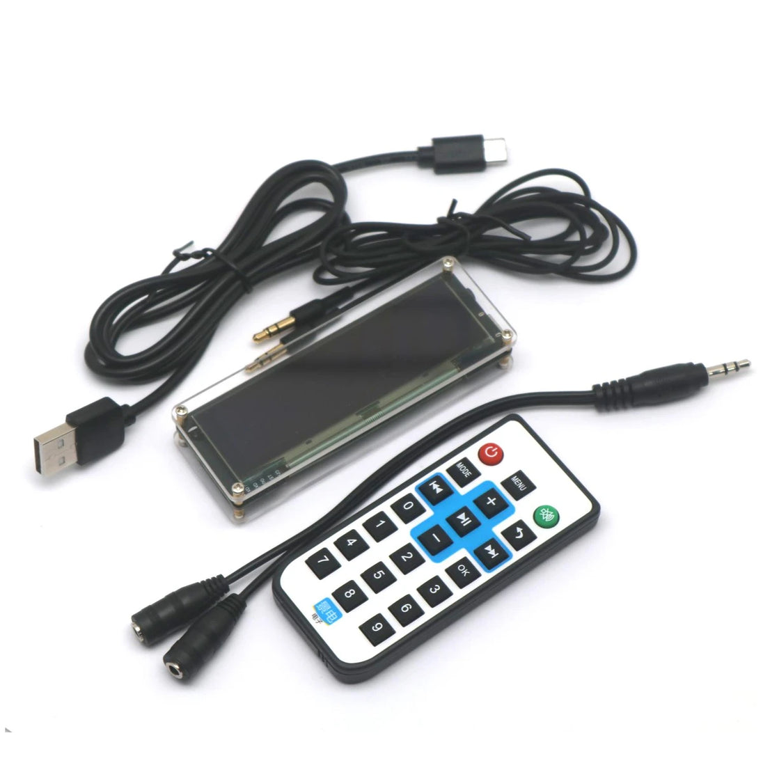 3.12 Zoll OLED-Bildschirm Audio Musik Spektrum WiFi Uhr, Level Display VU Meter mit Fernbedienung APP Steuerung für DC 5V-12V Auto Verstärker