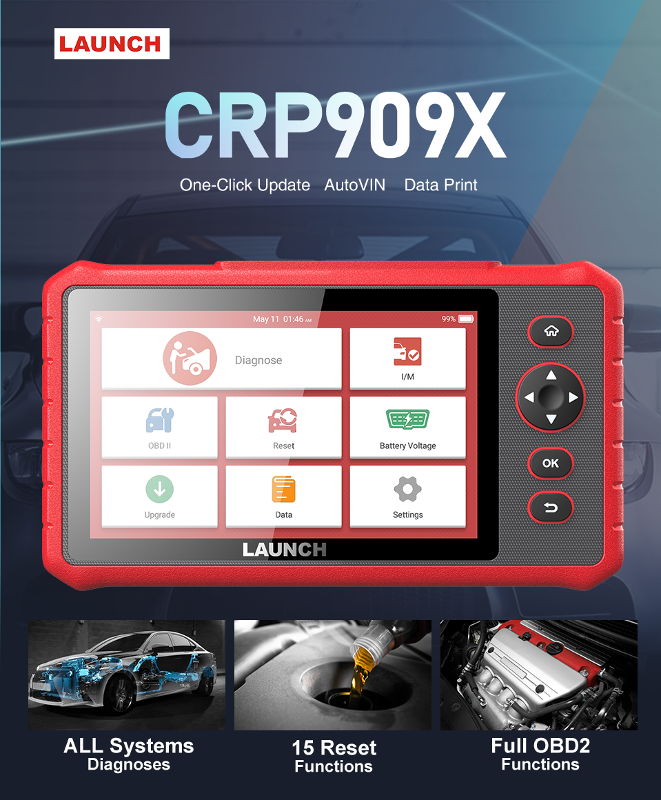 LAUNCH X431 CRP909X OBD2 Diagnosegerät für Fahrzeugsysteme