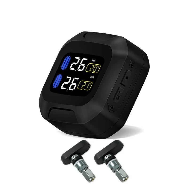 M3 Moto Wasserdichte Motorrad Echtzeit Tire Pressure Monitoring System TPMS Drahtlose LCD Display Externe Sensoren