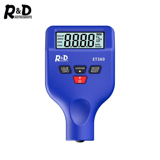 R&D ET360 Dicke Messgeräte für Autos 0,1 Um Fe/NFe Fe + Zn Hohe Präzision Auto Lackierung sonde Test Meter