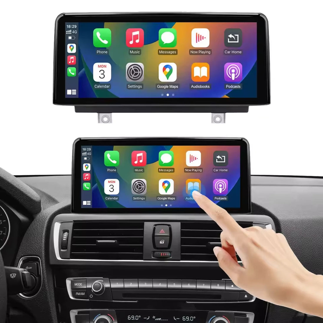 Android Autoradio für BMW 2er 2018 mit Wireless CarPlay, Android Auto & DAB+
