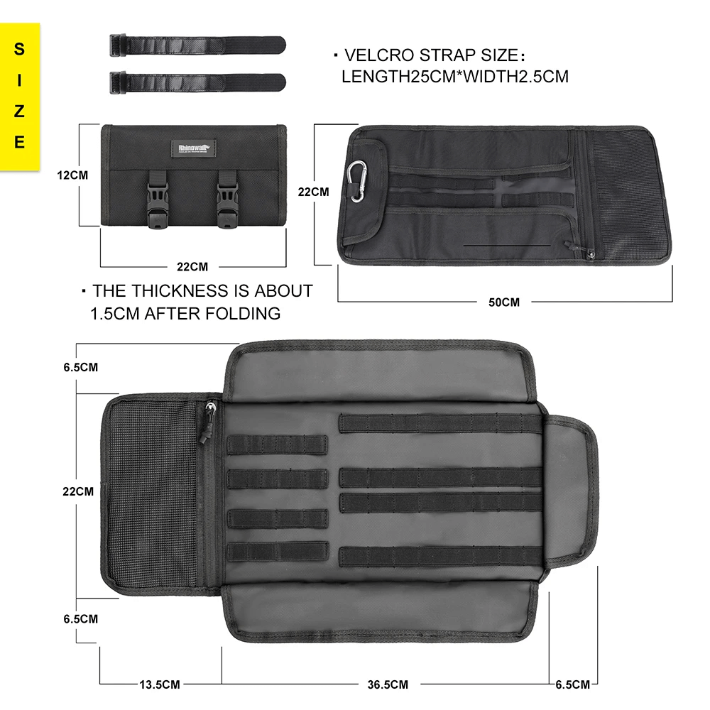 Rhinowalk Motorrad Werkzeug Rolle Tasche Tragbaren Motor Satteltaschen Seite Tasche Tasche Outdoor Reise...