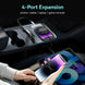 Baseus pd 45w schnell ladegerät auto docking station hub intelligente docking station für tesla modell 3/y usb shunt powered splitter