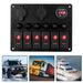 12V 24V 6 Tasten Auto Schalttafel 15a Sicherung Marine Leistungs schalter Voltmeter Tester Licht umschalten USB Ladegeräte 3,0 Auto Splitter