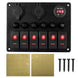 12V 24V 6 Tasten Auto Schalttafel 15a Sicherung Marine Leistungs schalter Voltmeter Tester Licht umschalten USB Ladegeräte 3,0 Auto Splitter