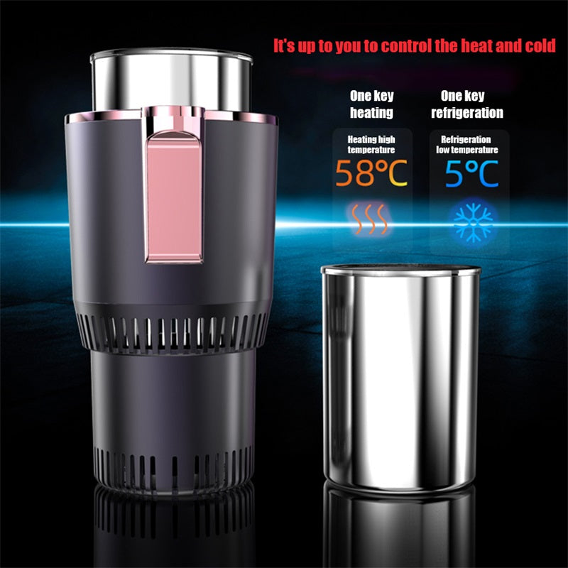 Tragbare Smart 2 in 1 12V Auto tasse Kühler wärmer für Outdoor-Reisen Mini Auto Kühlschrank Kühlung Heiz becher Getränke halter