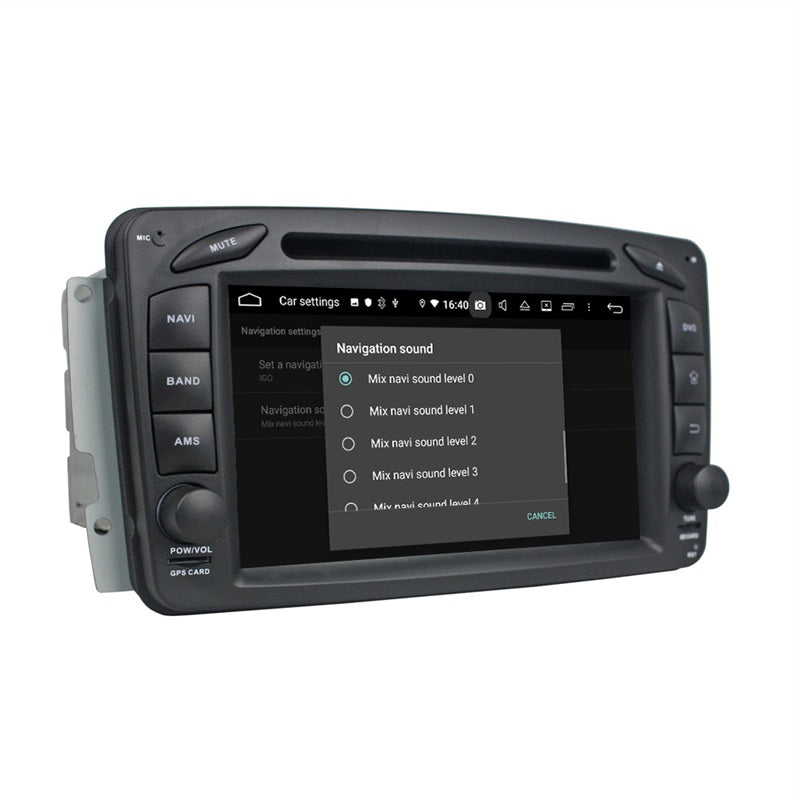 Android Autoradio für Mercedes Benz C-Klasse W203/C209/W209, S-Klasse W203 und CLK C209/W209 1998-2006 mit Wireless CarPlay, Android Auto & DAB+