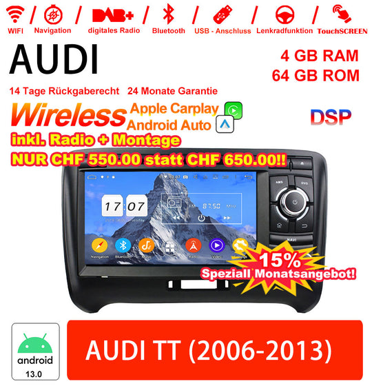 Android Autoradio für Audi TT 2006-2013 mit Wireless CarPlay & Android Auto