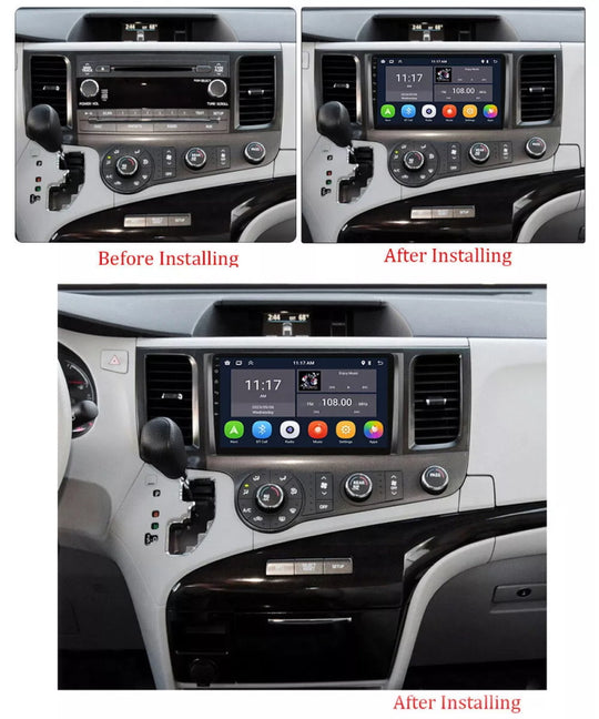 Android Autoradio für Toyota Sienna 2010-2014 mit Wireless CarPlay & Android Auto