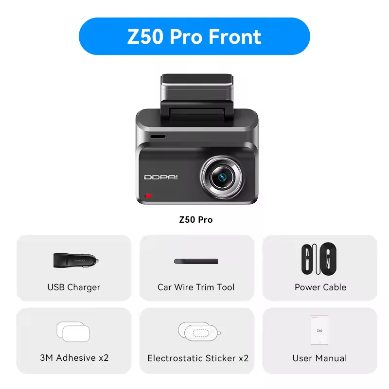 DDPAI Dash Cam Z50 Pro 4K UHD 3 "IPS Display Gebaut-in GPS ADAS Dual-kanal Auto DVR Wi-Fi 24H Parkplatz Monitor Dashcam
