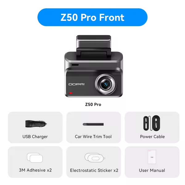 DDPAI Dash Cam Z50 Pro 4K UHD 3 "IPS Display Gebaut-in GPS ADAS Dual-kanal Auto DVR Wi-Fi 24H Parkplatz Monitor Dashcam