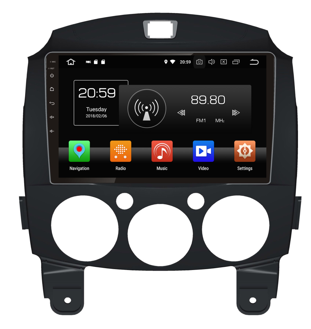 Android Autoradio für Mazda 2 2007-2014 mit Wireless CarPlay & Android Auto