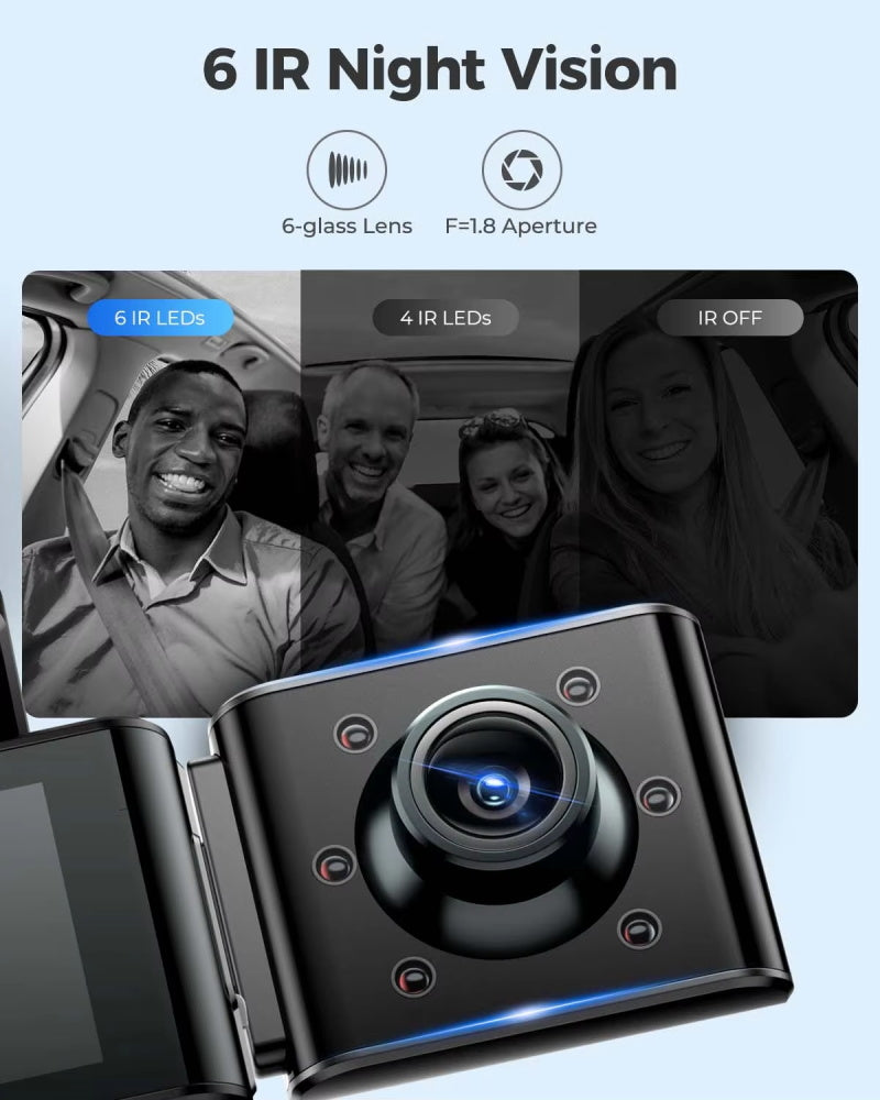 Auto-DVR-Dashcam 4K 5.8 GHz WiFi 2/3 Kameras Vorder-/Kabine-/Heckkamera GPS-Nachtsicht-Parkmonitor