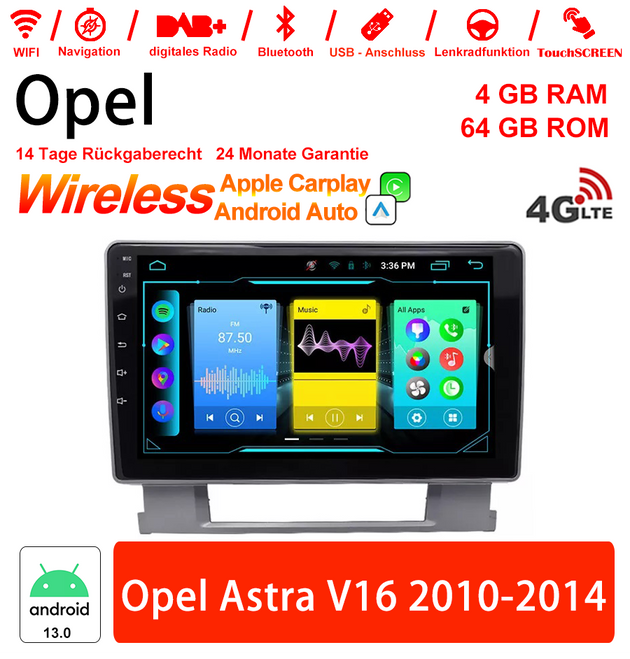 Android Autoradio für Opel Astra V16 (2010-2014) mit Wireless CarPlay & Android Auto