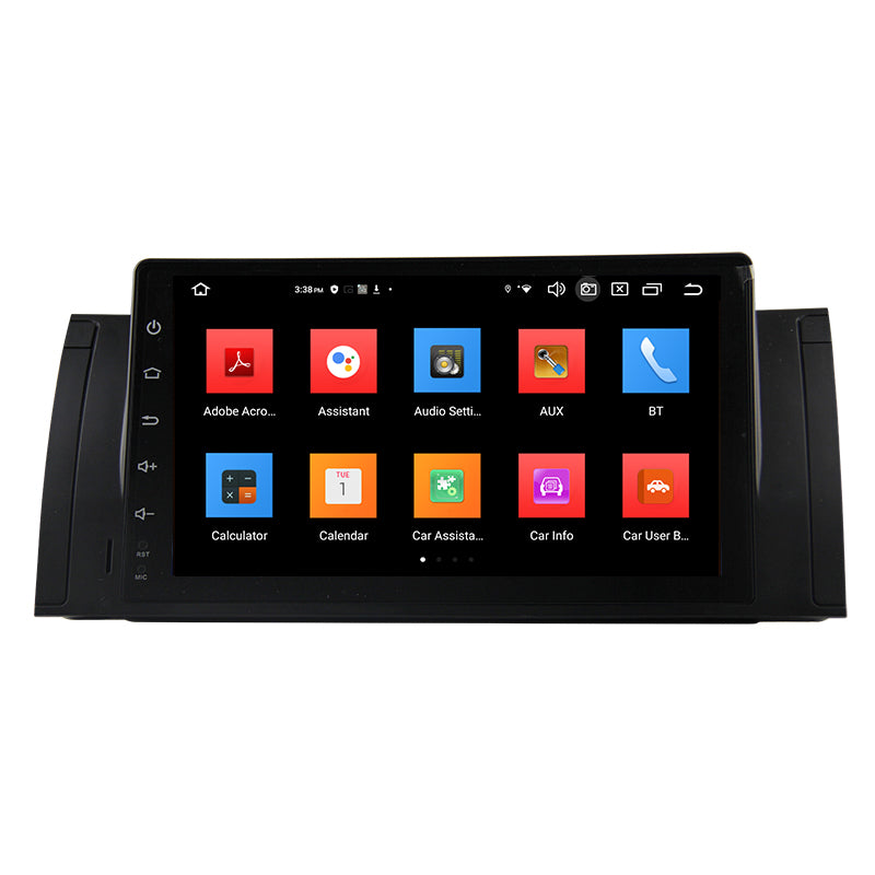 Android Autoradio für BMW 5er E39, X5 E53 und M5 E39 1996-2007 mit Wireless CarPlay, Android Auto & DAB+