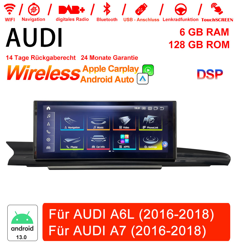 Android Autoradio für Audi A6L (2016–2018) und Audi A7 (2016–2018) mit Wireless CarPlay & Android Auto