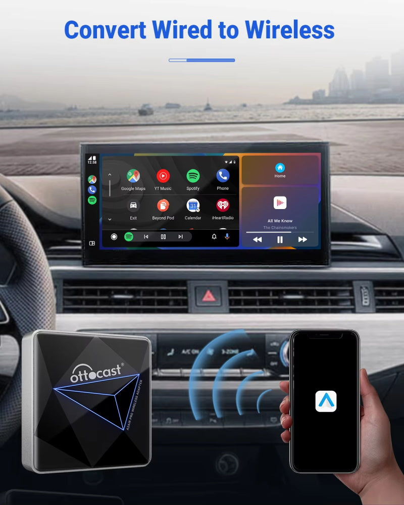 A2air Pro verdrahtet zu drahtlosem android auto adapter android autozubehör bluetooth upgrade dongle für nissan vw ford