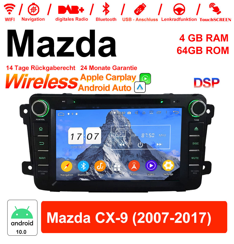 Android Autoradio für Mazda CX-9 (2007–2017) mit Wireless CarPlay & Android Auto