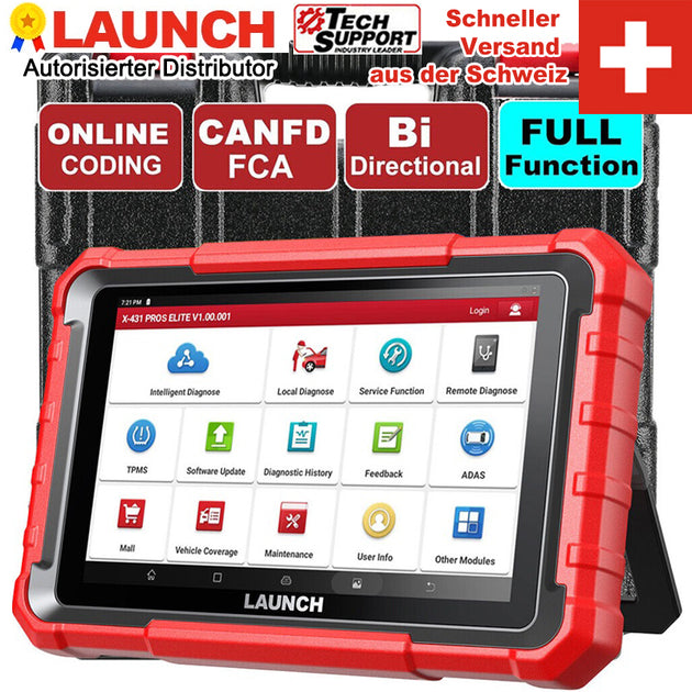 LAUNCH X431 PROS ELITE Diagnosegerät mit ECU Codierung & Vollsystemdiagnose