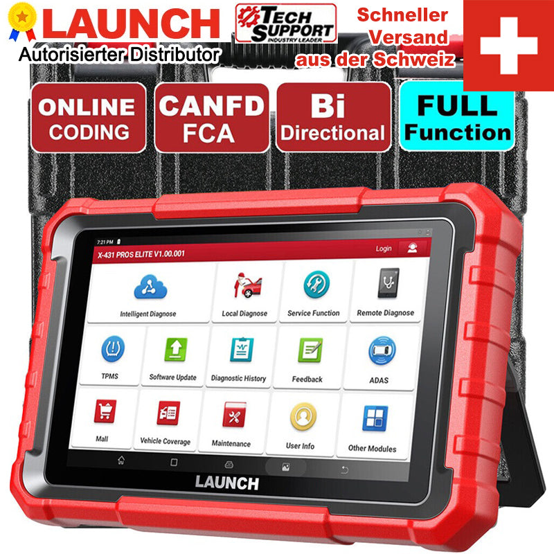 LAUNCH X431 PROS ELITE Diagnosegerät mit ECU Codierung & Vollsystemdiagnose
