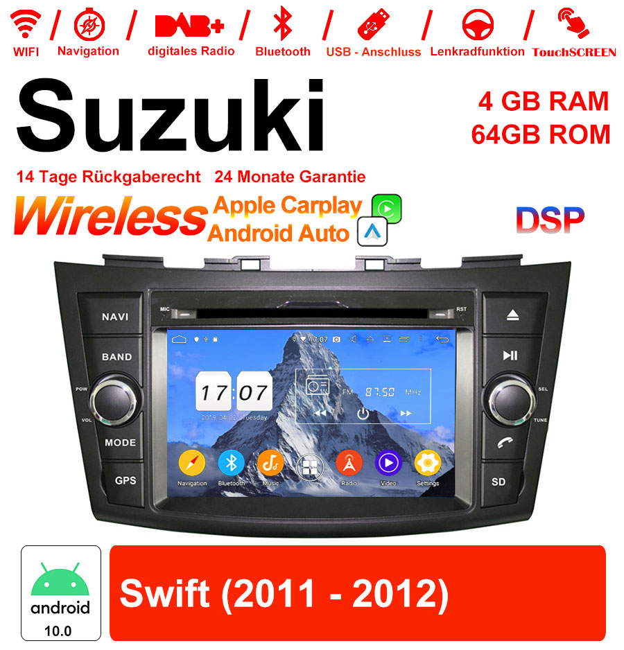 Android Autoradio für Suzuki Swift 2011-2012 mit Wireless CarPlay & Android Auto