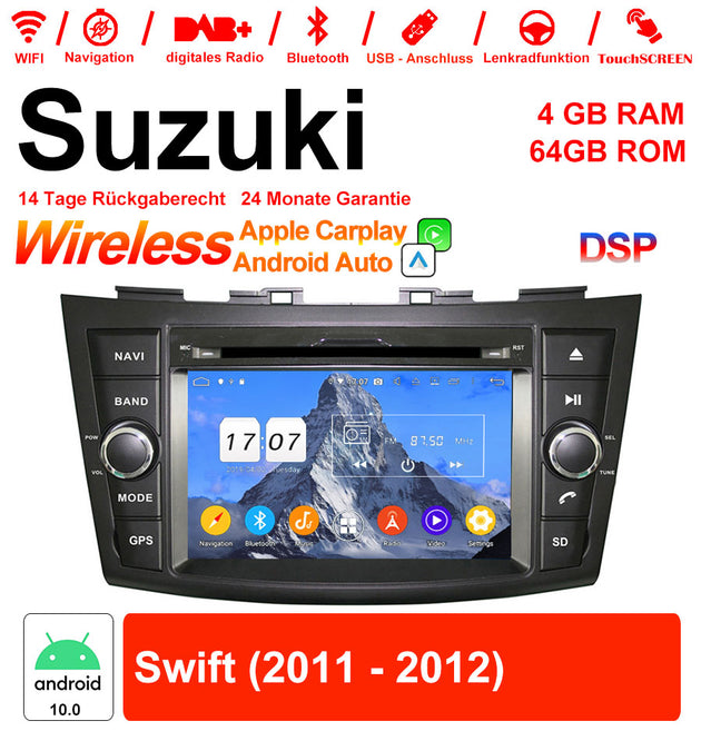 Android Autoradio für Suzuki Swift 2011-2012 mit Wireless CarPlay & Android Auto