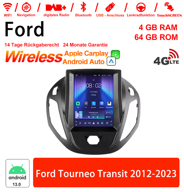 Android Autoradio für Ford Tourneo Transit 2012-2023 mit Wireless CarPlay & Android Auto