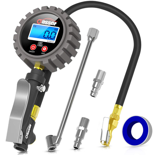 Digitaler Reifendruckmesser Reifenfüller 255 PSI Reifendruckmesser Digitaler Reifendruckprüfer für Auto...