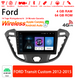 Android Autoradio für Ford Transit Custom 2012–2015 mit 9-Zoll-Display, Android 13.0 und 4G LTE