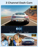 Auto-DVR-Dashcam 4K 5.8 GHz WiFi 2/3 Kameras Vorder-/Kabine-/Heckkamera GPS-Nachtsicht-Parkmonitor
