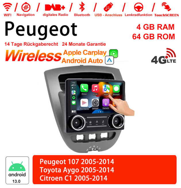 Android Autoradio für Toyota Aygo 2005-2014 mit Wireless CarPlay & Android Auto