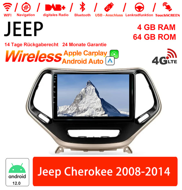 Android Autoradio für Jeep Cherokee 2008-2014 mit Wireless CarPlay & Android Auto