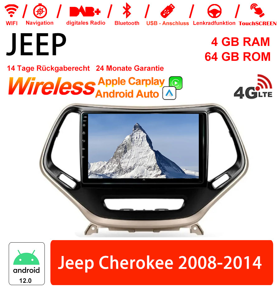 Android Autoradio für Jeep Cherokee 2008-2014 mit Wireless CarPlay & Android Auto