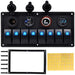 8 Gang Wipp schalter Panel Leistungs schalter überlast geschütztes Voltmeter 12V 24V DC USB Ladegerät Port RV Auto Boot Marine blau LED